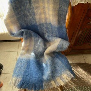St. Albans Loch Lomond mohair and lustre wool throw.~Rarely ever used!